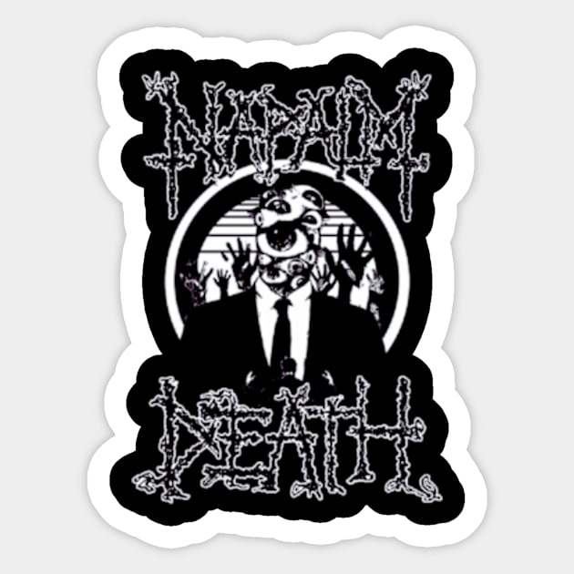 Napalm Death new 2 Sticker by Vidi MusiCartoon